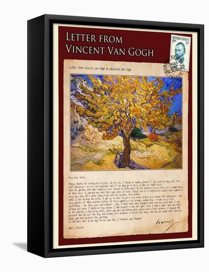 Letter from Vincent: The Mulberry Tree-Vincent van Gogh-Framed Premier Image Canvas