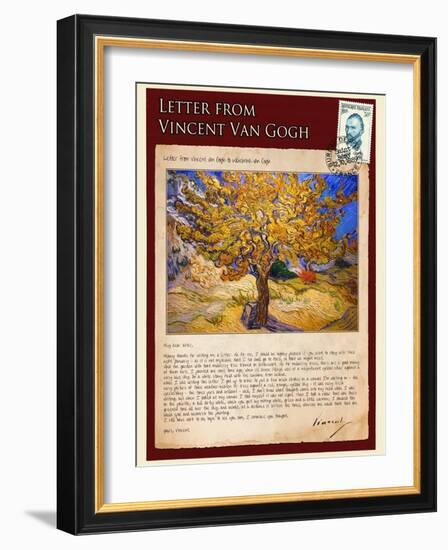 Letter from Vincent: The Mulberry Tree-Vincent van Gogh-Framed Giclee Print