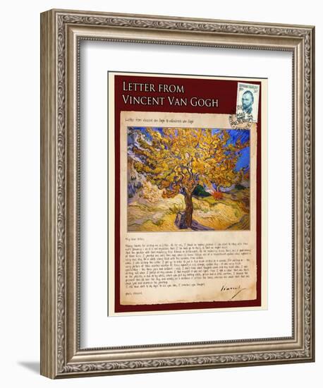 Letter from Vincent: The Mulberry Tree-Vincent van Gogh-Framed Giclee Print