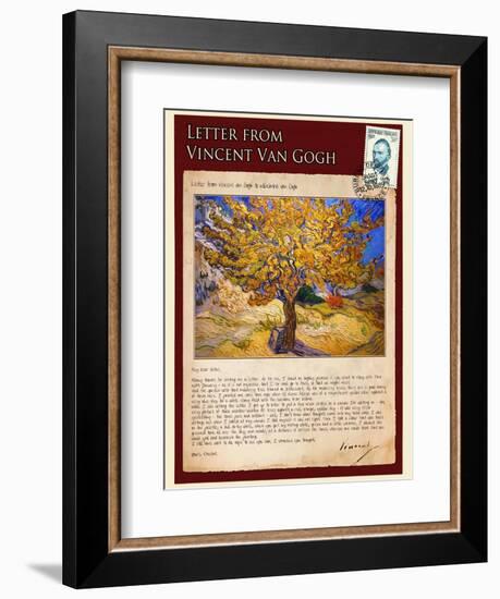 Letter from Vincent: The Mulberry Tree-Vincent van Gogh-Framed Giclee Print