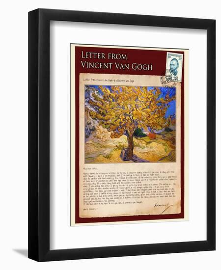 Letter from Vincent: The Mulberry Tree-Vincent van Gogh-Framed Giclee Print