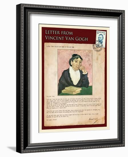 Letter from Vincent: The Portrait of the Arle´Sienne-Vincent van Gogh-Framed Giclee Print