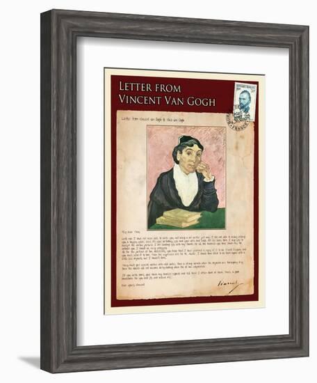 Letter from Vincent: The Portrait of the Arle´Sienne-Vincent van Gogh-Framed Giclee Print