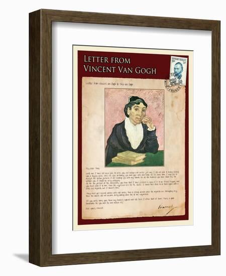 Letter from Vincent: The Portrait of the Arle´Sienne-Vincent van Gogh-Framed Giclee Print