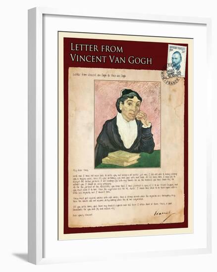 Letter from Vincent: The Portrait of the Arle´Sienne-Vincent van Gogh-Framed Giclee Print