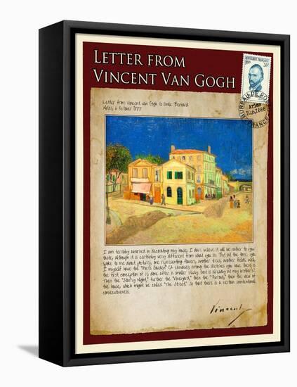 Letter from Vincent: The Yellow House-Vincent van Gogh-Framed Premier Image Canvas