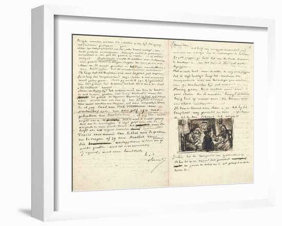 Letter from Vincent Van Gogh to His Brother Theo-null-Framed Giclee Print