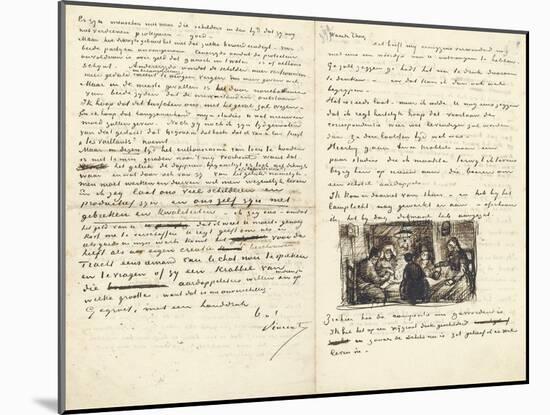 Letter from Vincent Van Gogh to His Brother Theo-null-Mounted Giclee Print