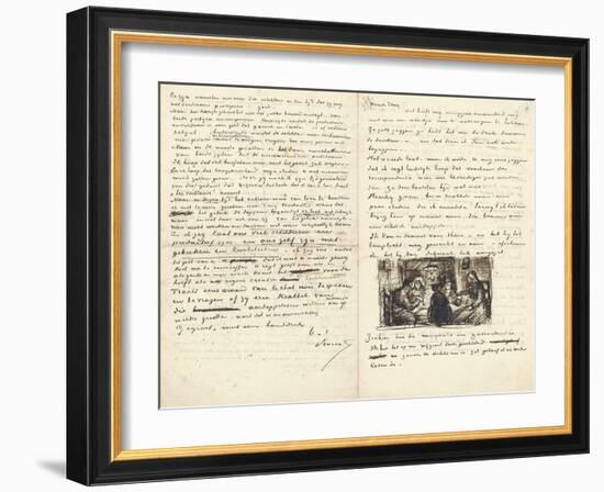 Letter from Vincent Van Gogh to His Brother Theo-null-Framed Giclee Print