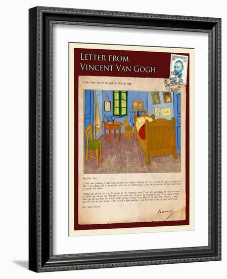 Letter from Vincent: Vincent's Bedroom in Arles-Vincent van Gogh-Framed Giclee Print