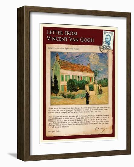 Letter from Vincent: White House at Night-Vincent van Gogh-Framed Giclee Print