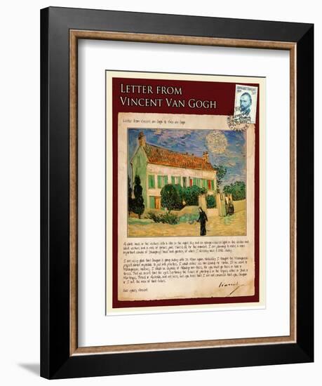 Letter from Vincent: White House at Night-Vincent van Gogh-Framed Giclee Print