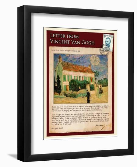 Letter from Vincent: White House at Night-Vincent van Gogh-Framed Giclee Print