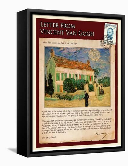Letter from Vincent: White House at Night-Vincent van Gogh-Framed Premier Image Canvas