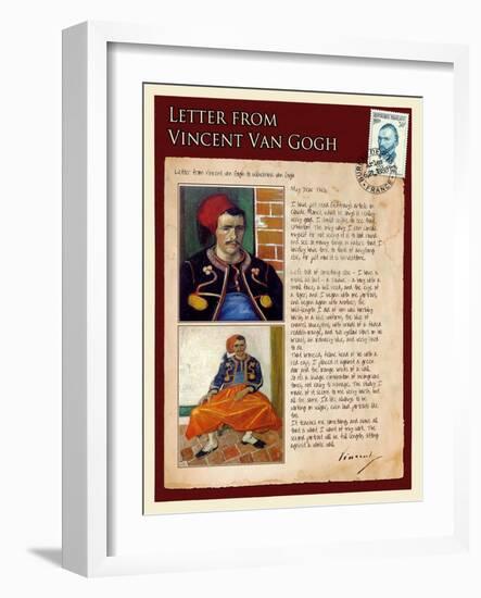 Letter from Vincent: Zouave-Vincent van Gogh-Framed Giclee Print