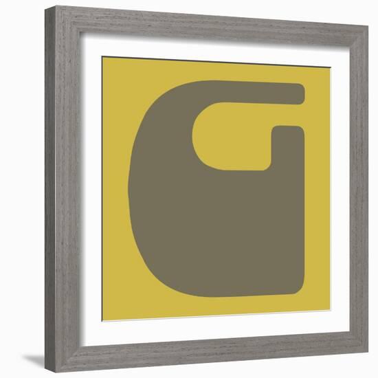 Letter G Grey-NaxArt-Framed Art Print