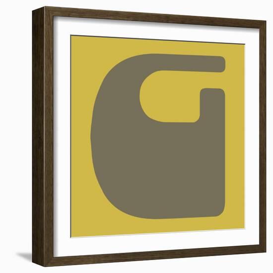 Letter G Grey-NaxArt-Framed Art Print