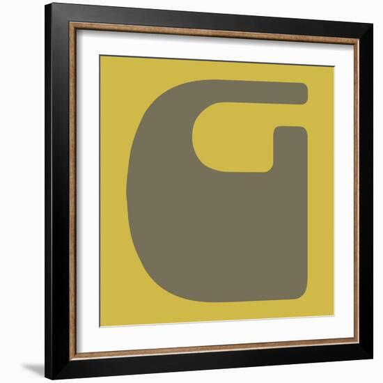 Letter G Grey-NaxArt-Framed Art Print