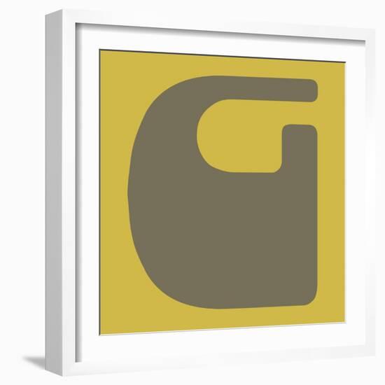 Letter G Grey-NaxArt-Framed Art Print