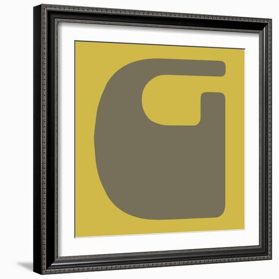 Letter G Grey-NaxArt-Framed Art Print