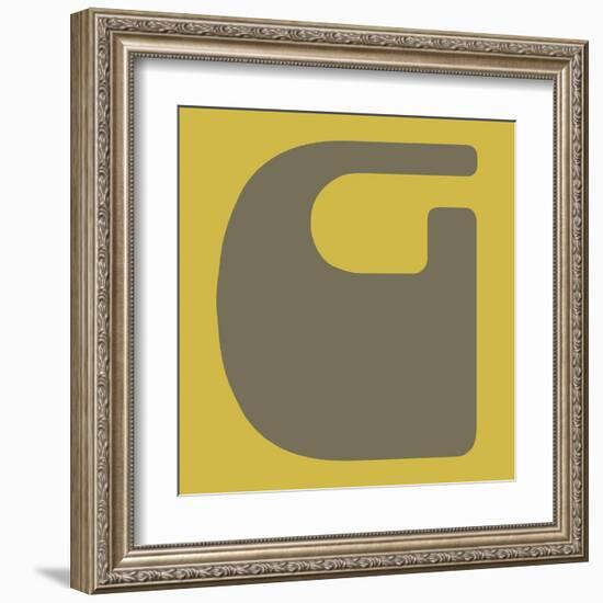 Letter G Grey-NaxArt-Framed Art Print