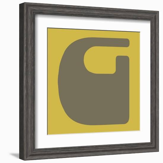 Letter G Grey-NaxArt-Framed Art Print