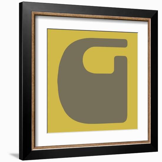 Letter G Grey-NaxArt-Framed Art Print