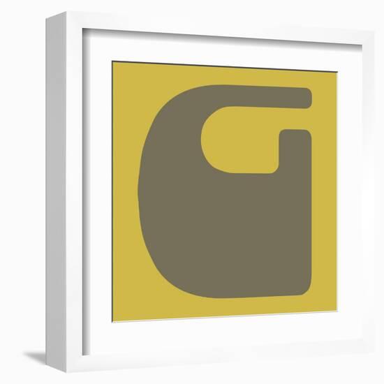 Letter G Grey-NaxArt-Framed Art Print