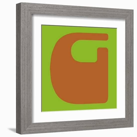 Letter G Orange-NaxArt-Framed Art Print