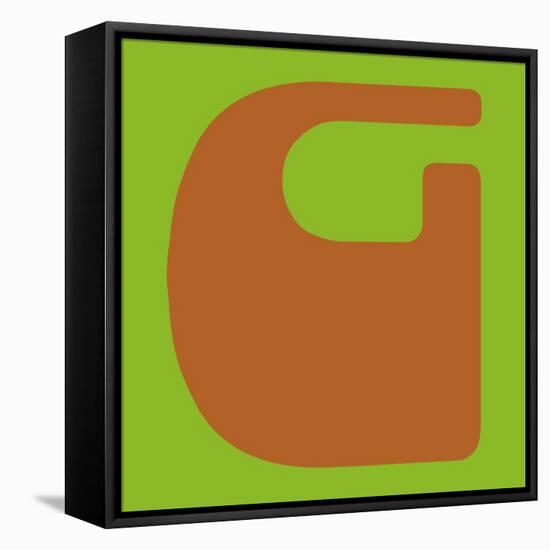 Letter G Orange-NaxArt-Framed Stretched Canvas