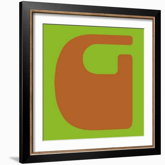 Letter G Orange-NaxArt-Framed Premium Giclee Print