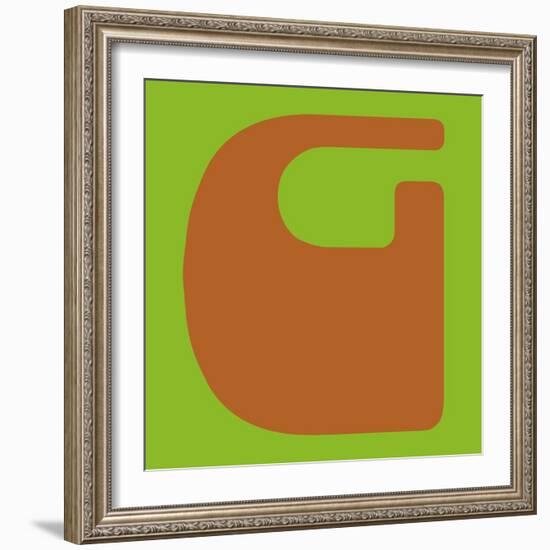 Letter G Orange-NaxArt-Framed Art Print