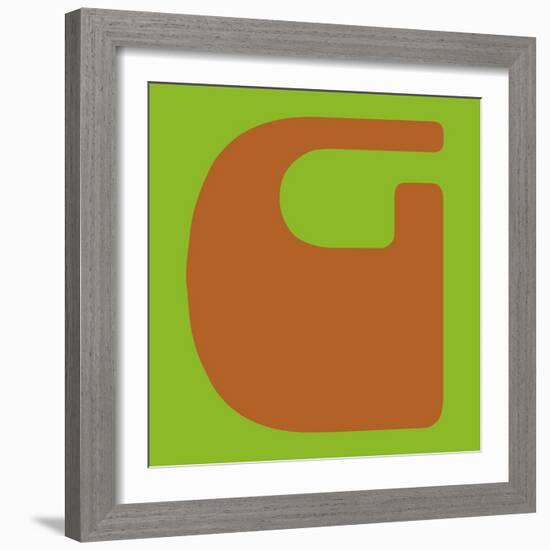 Letter G Orange-NaxArt-Framed Art Print