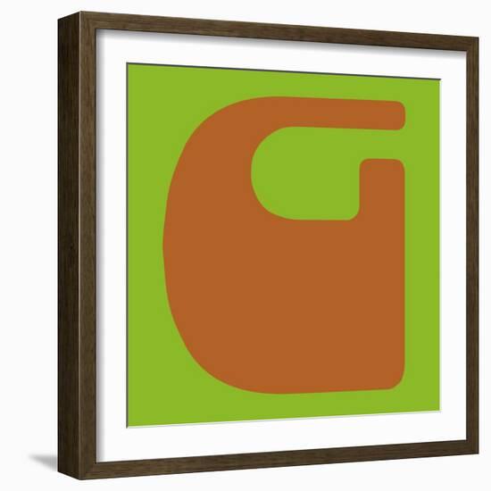 Letter G Orange-NaxArt-Framed Art Print