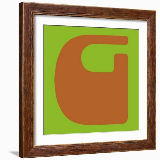 Letter G Orange-NaxArt-Framed Art Print