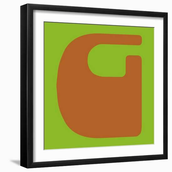 Letter G Orange-NaxArt-Framed Art Print