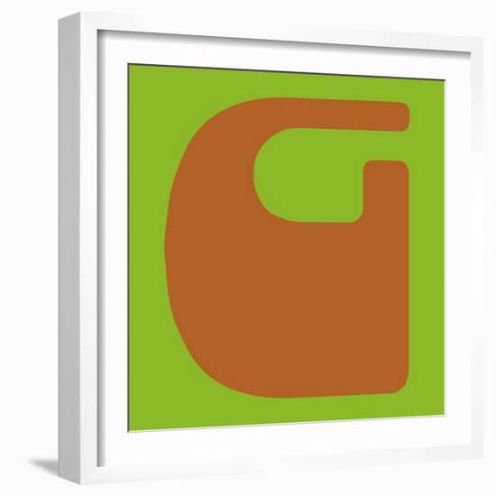 Letter G Orange-NaxArt-Framed Art Print