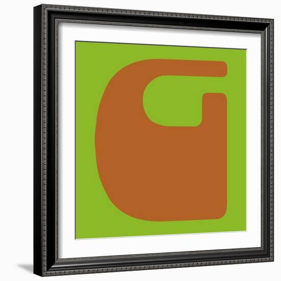 Letter G Orange-NaxArt-Framed Art Print