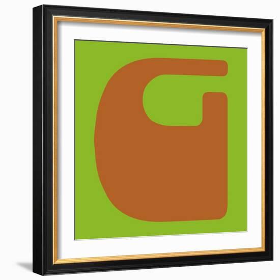 Letter G Orange-NaxArt-Framed Art Print