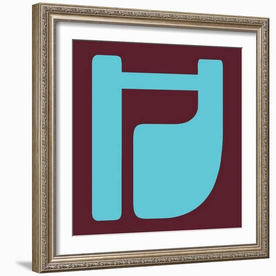 Letter H Blue-NaxArt-Framed Art Print