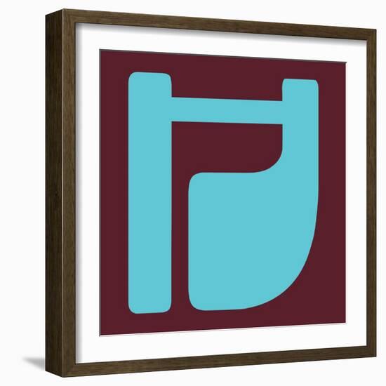 Letter H Blue-NaxArt-Framed Art Print