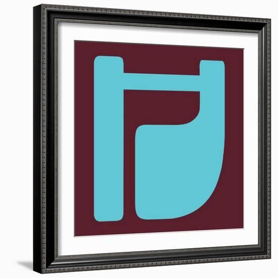 Letter H Blue-NaxArt-Framed Art Print