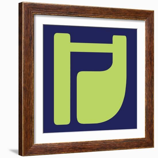 Letter H Green-NaxArt-Framed Art Print