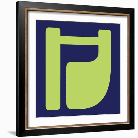 Letter H Green-NaxArt-Framed Art Print