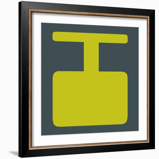 Letter I Yellow-NaxArt-Framed Art Print