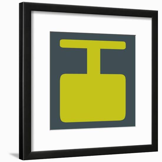 Letter I Yellow-NaxArt-Framed Art Print