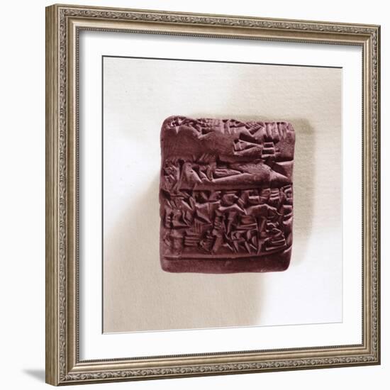 Letter in cuneiform writing, Sumerian, Iraq, 3rd millennium BC-Werner Forman-Framed Giclee Print