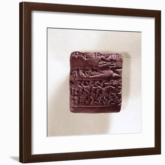 Letter in cuneiform writing, Sumerian, Iraq, 3rd millennium BC-Werner Forman-Framed Giclee Print