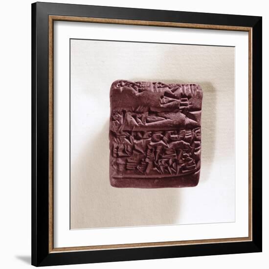 Letter in cuneiform writing, Sumerian, Iraq, 3rd millennium BC-Werner Forman-Framed Giclee Print