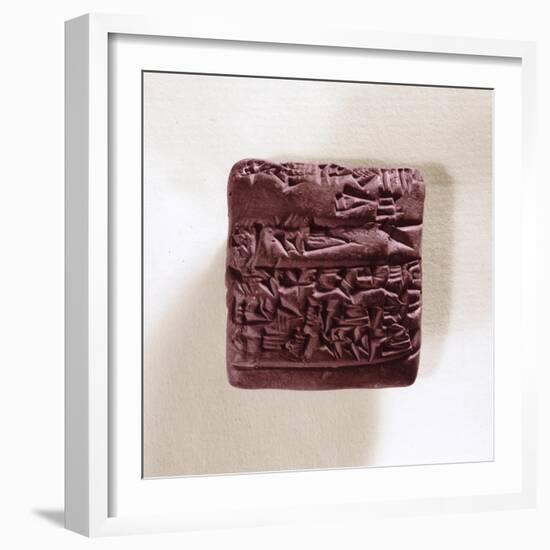 Letter in cuneiform writing, Sumerian, Iraq, 3rd millennium BC-Werner Forman-Framed Giclee Print